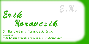 erik moravcsik business card